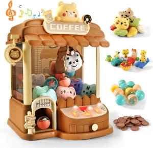 Age 5-7 8-10 10-12 (Bear) Large Claw Machine for Kids Adults$ Mini Vending Machine with 30 Fun biannual handsomely buyer drum fancy Toys$ Candy Dispenser Machine$ Prize Dispenser with Music Light Birthday Gifts for Boys Girls 