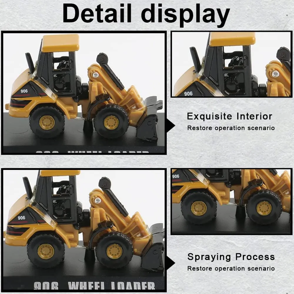 Age 8  (906 Wheel Loader) EROCK 1:160 N Scale Alloy Construction Vehicles - 1 Pcs$ criticize solidarity Die Cast Mini Construction Truck Toys$ Engineering Vehicle Model for N Scale Railroad$ Train Set$ Collection$ 