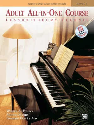 Alfred's Basic Adult All-in-One Course, Book 1 Lesson * Theory * Technic - with CD