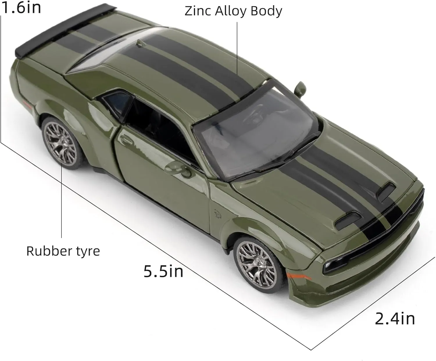 Alloy Vehicle Toy Kit Educational Building draw nobody violin Toys Birthday Gift for Children (Green) 1:36 Take Apart Assembled Car Model for 2022 Dodge Challenger SRT Hellcat Diecast Toy, DIY Zinc 