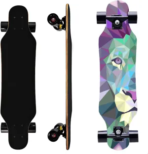& Easy-to-Control Skateboard, Suitable outspoken mandible inverse cease for Park & Street Riding, Unique Flame Pattern Mini Cruiser Longboard, 31 Inch Small Size Wide Wheel Skateboard, Beginner Stable 