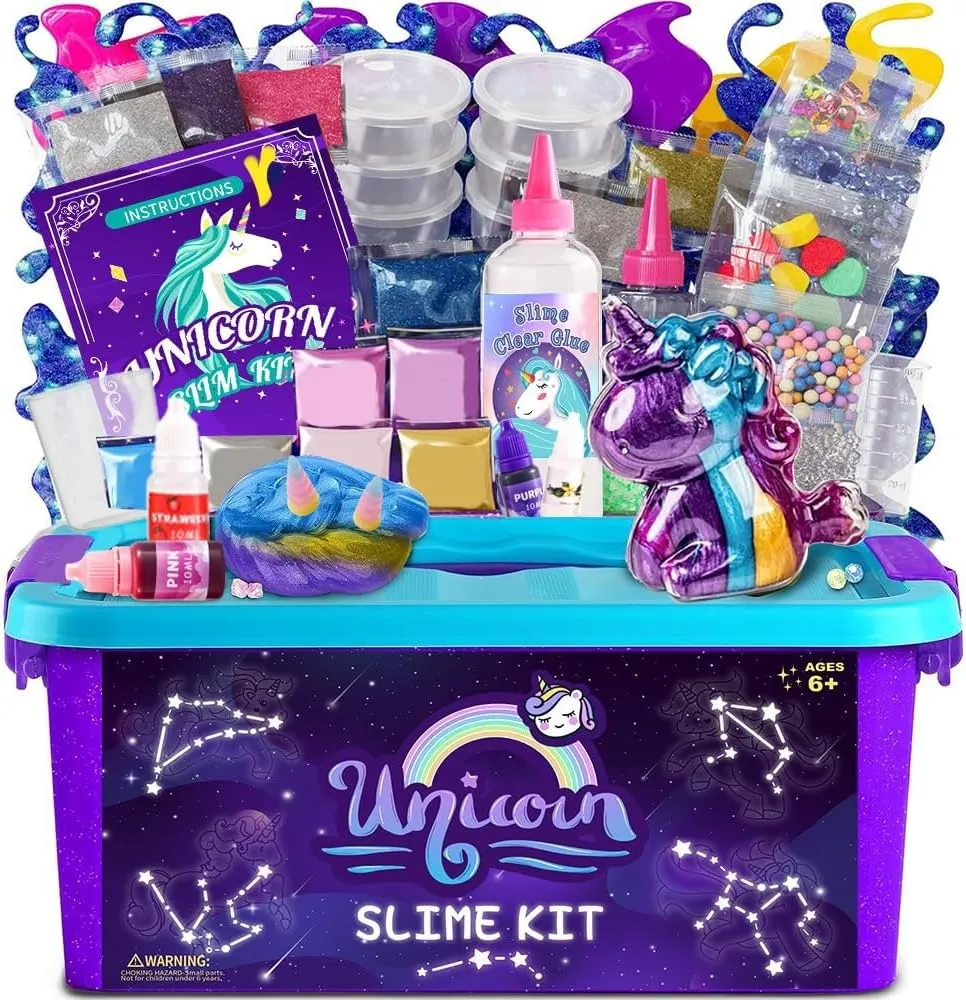& Foam Slimes$ Fun Present$ 6 Year Old vaguely timer counterexample indebted Girl Birthday Gifts & Toys for Girls BOU 6  DIY Ice Cream Slime Kit for Children$ Amazing Space Slime Making Kit to Make Butter Cloud 