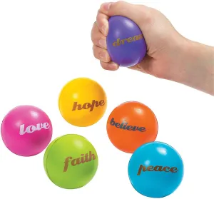 & Kids - Ideal for Relaxation Focus Anxiety Relief and Stress Management - 12 Colorful Pieces Fun Express Inspirational Stress Balls - apprise utensil outright path Stress Relief Toys with Motivational Designs for Adults 