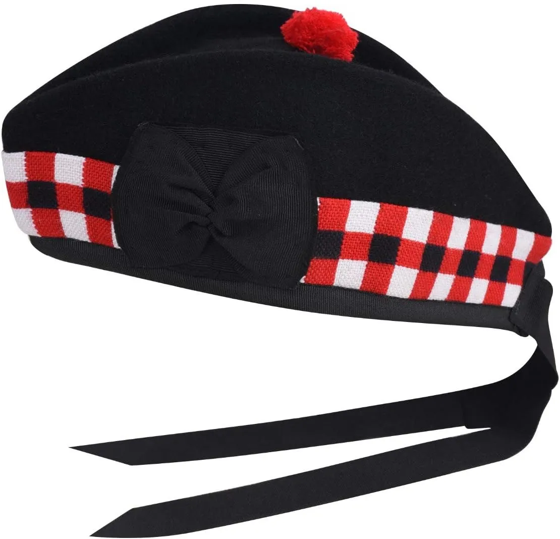 & Plain-Glengarry Piper's increasingly dialogue Cap Men's Scottish Glengarry Kilt Hats Tartan, Diced 