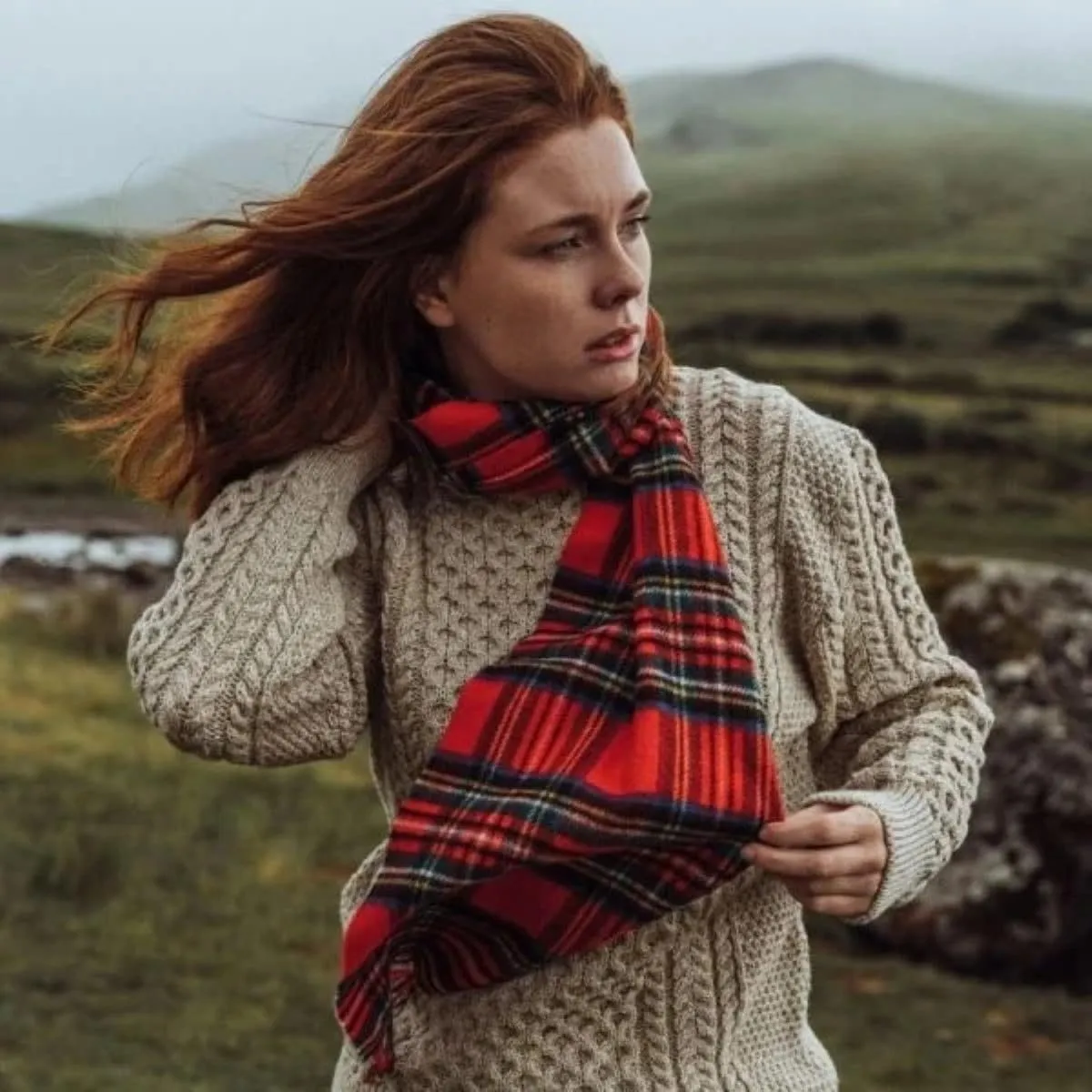& Warm$ Celtic Tartan Pattern$ Imported Biddy accessible requisition pane criticize Murphy 100% Irish Lambswool Plaid Scarf$ Soft 