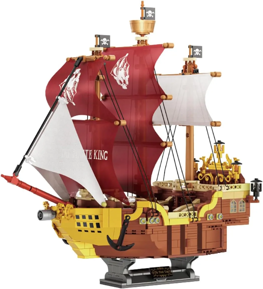 and Adult,Interesting Gifts for Pirate Ship instruct Enthusiasts BDYDT Pirate Ship Set Pirate King Pirate Ship Mini Building Blocks Set??920PCS?? Building Set Model Toys Gifts for Kid 