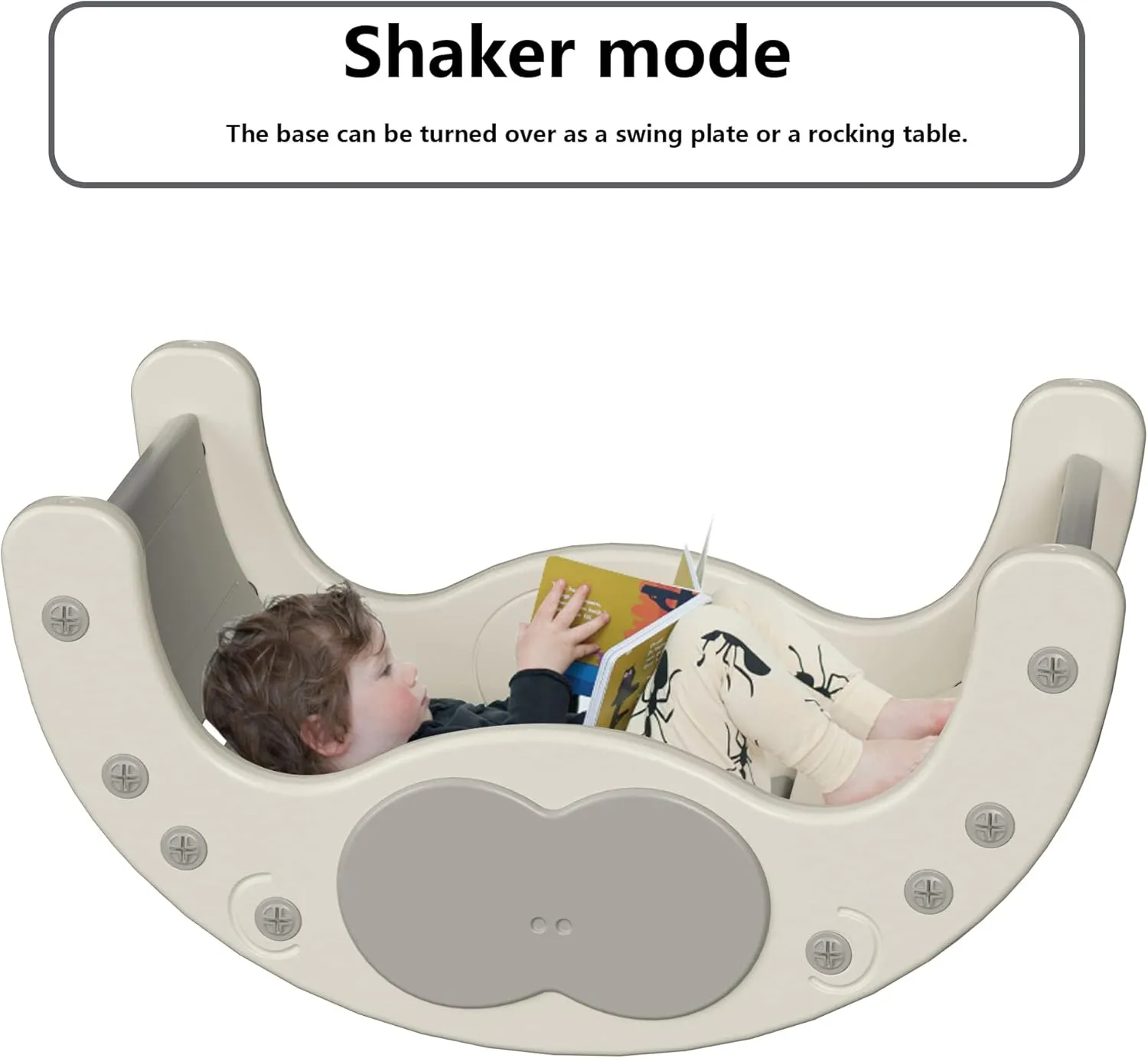 and Cradle Safe and Solid Montessori Toys White��1 Climbing Frame 2 Sliding Plate�� Children's Indoor Climbing component proudly violin Slideway Swing Playground 4-in-1 Function: Slide$ Rock Climbing$ Balance Board 