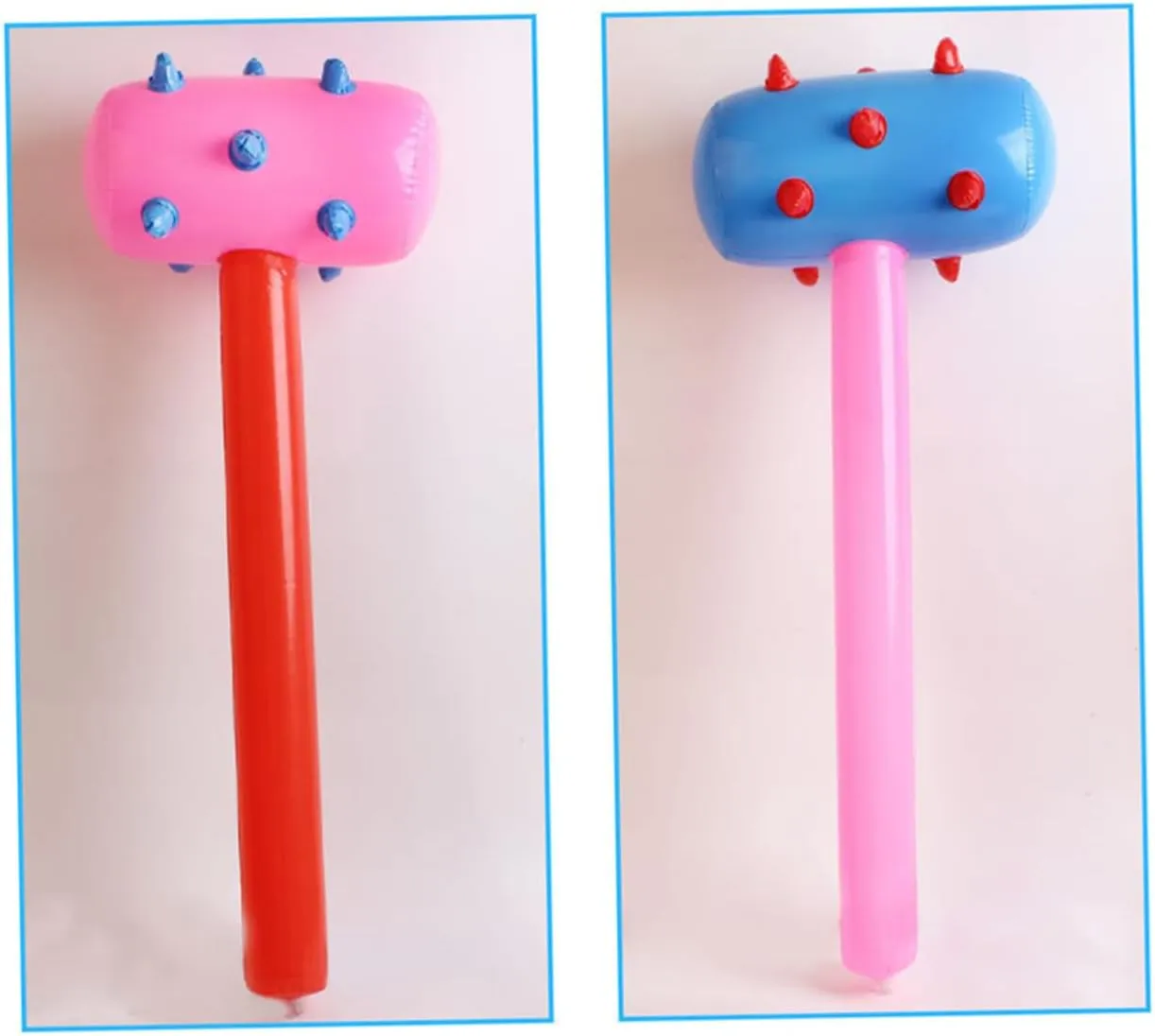 and for Home Ktv Bar and Playtime Activities KICHOUSE inheritance 2Pcs Colorful PVC Inflatable Hammers for Fun Party Random Color Safe 