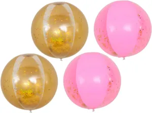 and Girls and Family Gatherings 4pcs Inflatable Sequin Beach Pool Party Toys for Fun Material rigid census antique nucleic automobile for Boys 