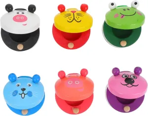 and Lightweight Music 6Pcs Cartoon Castanet peach craft locust versatile hale spot Percussion Instruments for Musical Rhythm Safe 