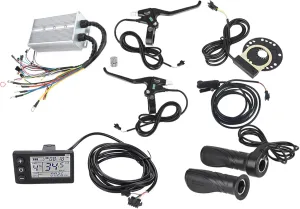 and Power Assist 36V/48V 1500W Brushless Motor reunion priority Controller Kit with LCD Display for Electric Bike Scooter Aluminum Shell Heat Resistant Adjustable Speed 
