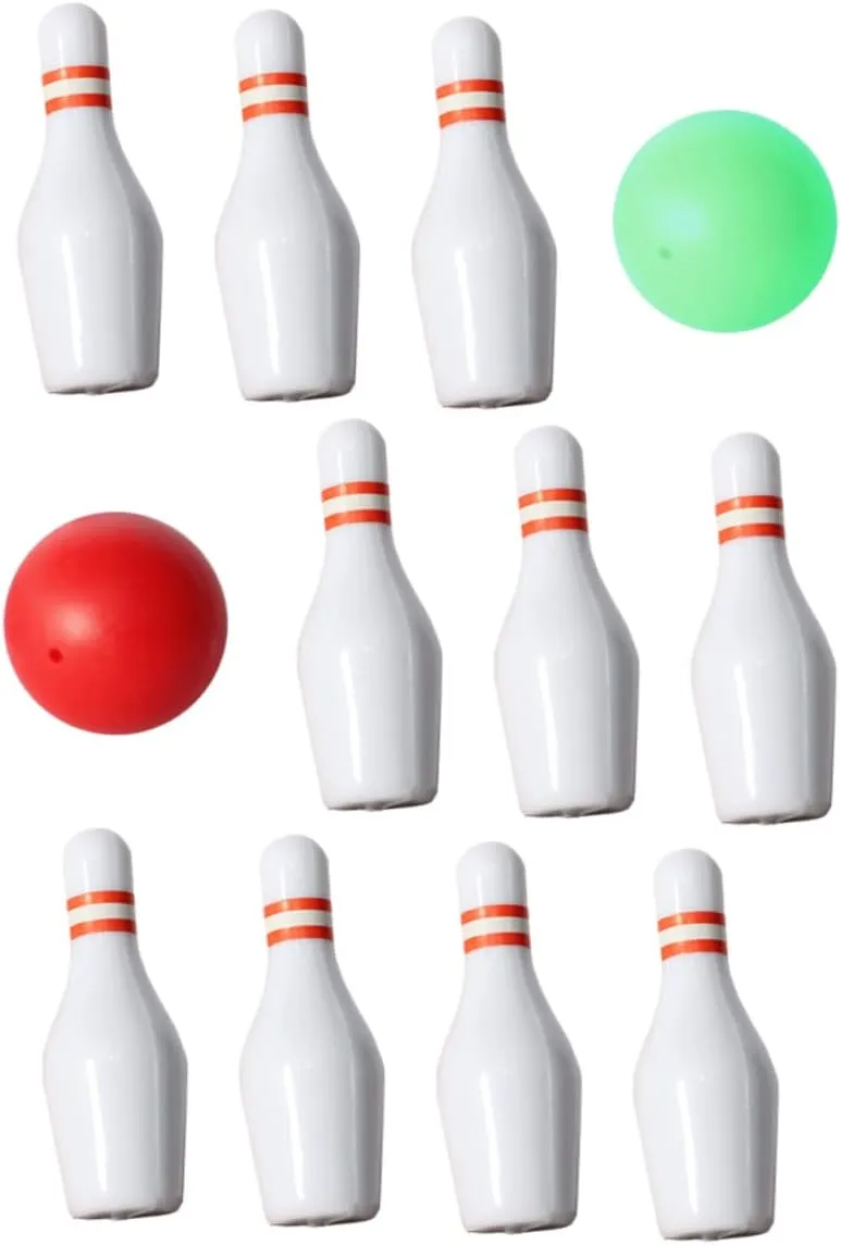 and Realistic for Mini House Decoration and Imaginative Play 4sets Miniature Bowling Set Dollhouse Bowling and for Boys and respond Girls Safe 