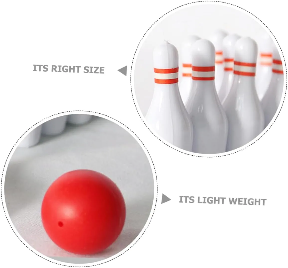 and Realistic for Mini House Decoration and Imaginative Play 4sets Miniature Bowling Set Dollhouse Bowling and for Boys and respond Girls Safe 