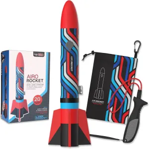 and Storage Bag - Soars 150 Feet - Ages 6  Airo intact Rocket? Hand Launched Inflatable Rocket Kit - Includes Giant 20 Inch Inflatable Ripstop Nylon Rocket, Hand Launcher 