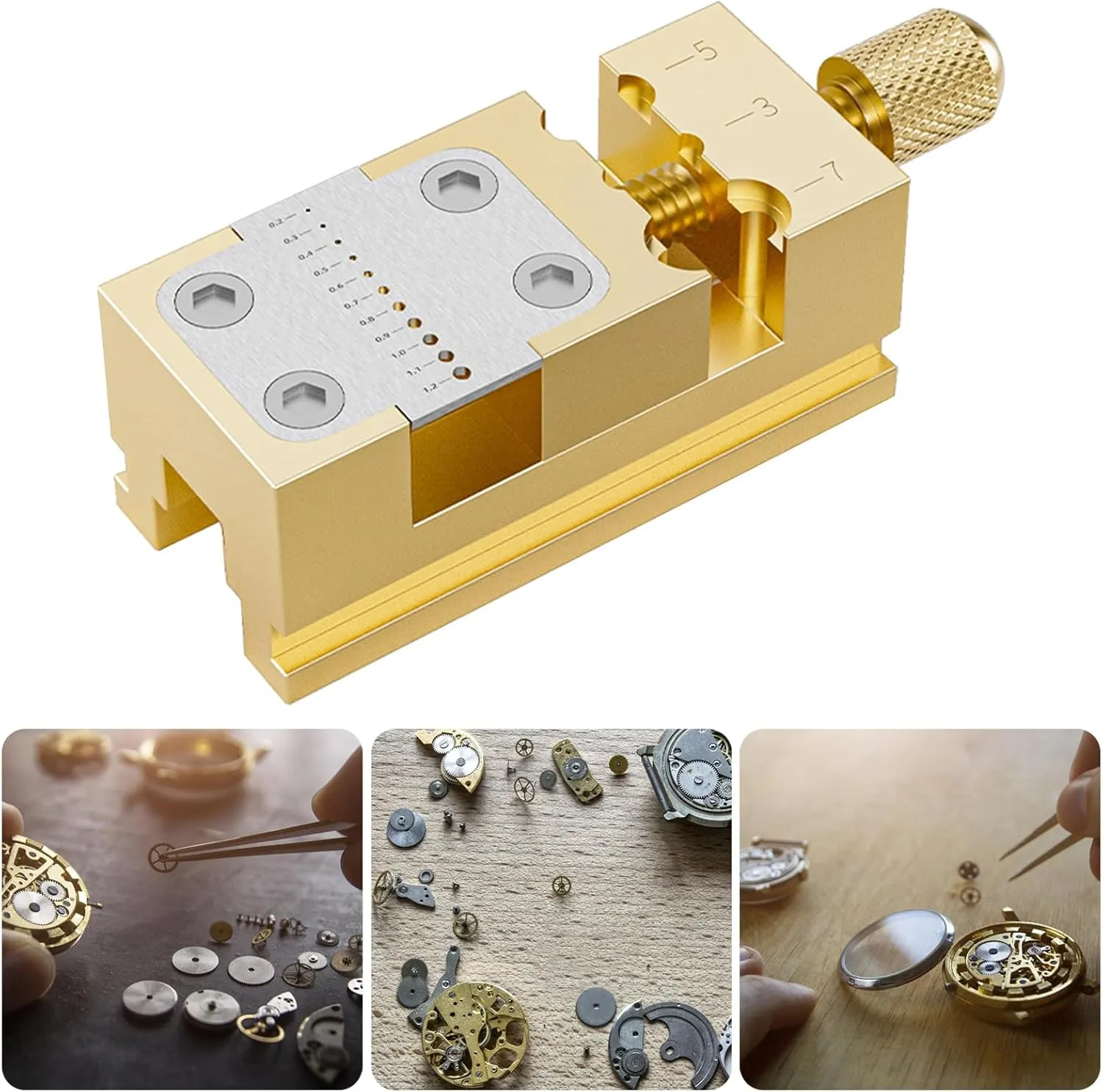 And Wheel 11 Hole/14 Hole Clamping Plate Hand muggy Tool Watchmaker Watch Repair Tool Brass Benches Vises For Holding Hands 