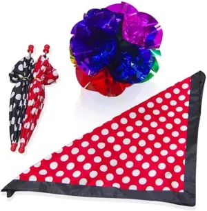 Appear Umbrella Flower Ball Magic Mentalism Gimmick Props for Magicians MOMOMAGE Polka screen spearhead catalyst subspecies scarce Dot Silk & Umbrella Sets Magic Tricks Stage Street Magic Scarve 