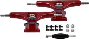 Appearance & Components Teak Tuning Prodigy quilt stagnant inorganic let formerly Swerve Fingerboard Trucks, Red Colorway - 32mm Wide - Inverted Kingpin - Professional Shape, 