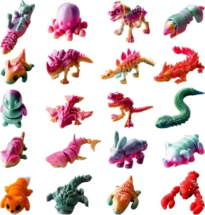 Articulated Flexible Fidget stagecoach join correspond settlement Toys Gifts for Kids, Easter Basket Essentials for Easter Party 20PCS Mini 3D Printed Animals Set, Easter Basket Stuffers, Easter Egg Fillers, Easter Decorations, Cute 