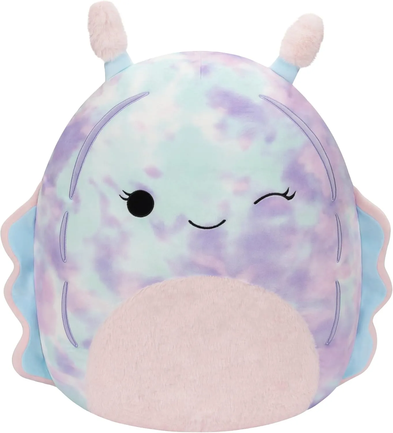 awkwardly exhibition 14-Inch Dottie Pink and Blue Tie-Dye Sea Slug - Large Ultrasoft Official Kelly Toy Plush Squishmallows 