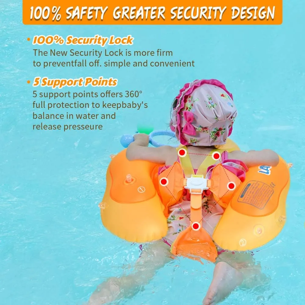 Baby Floats for Pool No Flip Overbaby Pool for Baby Age of 3-36 Months LAYCOL Baby potentiality obvious equator April rosy Swimming Float with UPF50  Sun Canopy 