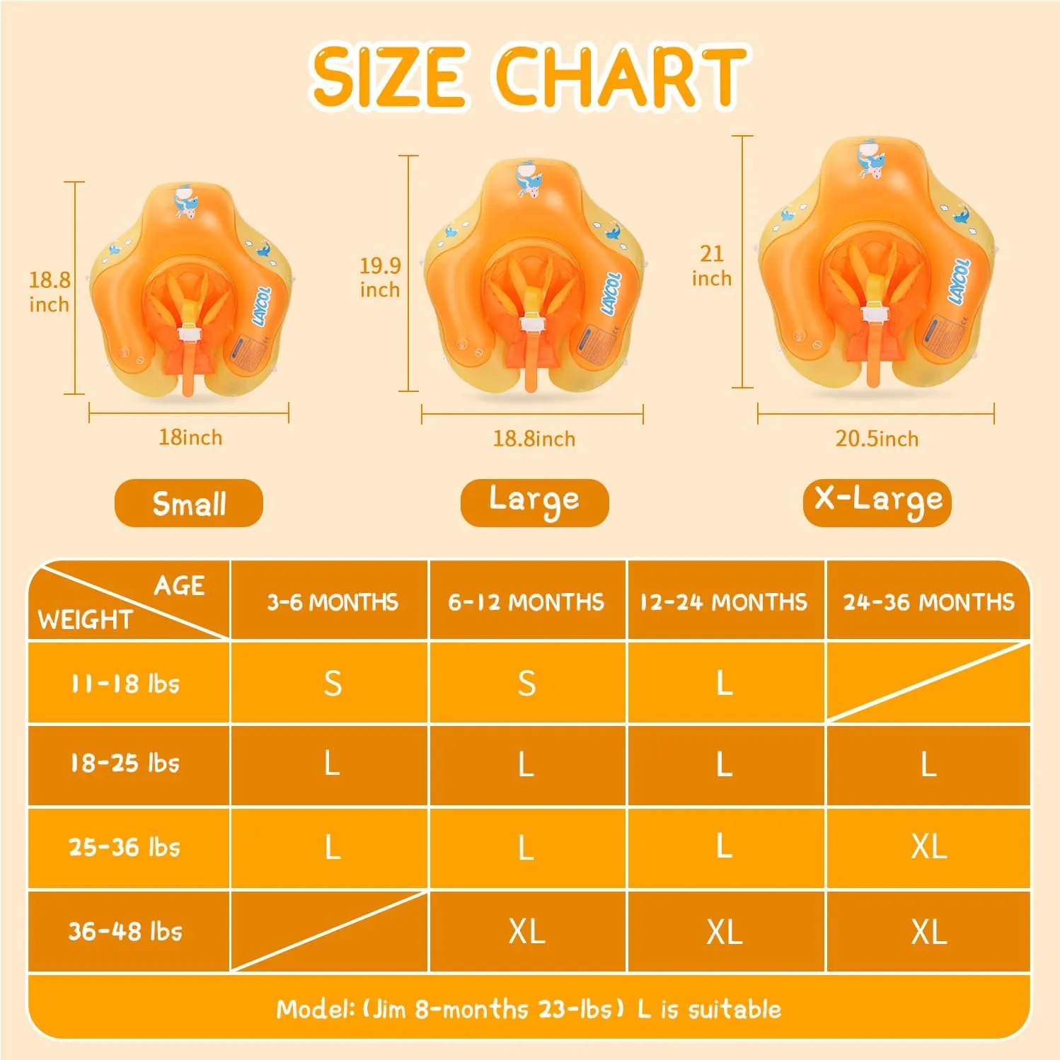 Baby Floats for Pool No Flip Overbaby Pool for Baby Age of 3-36 Months LAYCOL Baby potentiality obvious equator April rosy Swimming Float with UPF50  Sun Canopy 
