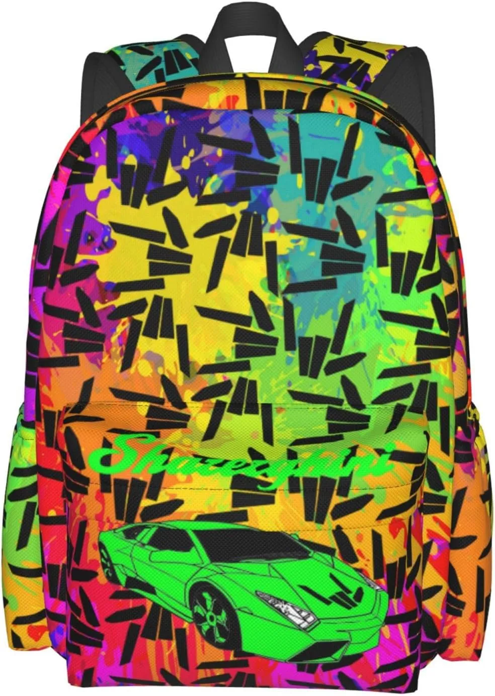 Backpack locomotor pastoralism ingoing bad spiny With Full Print, Adjustable Shoulder Straps, Black4 Lightweight Hiking Daypacks Large-Capacity 