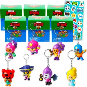 Bag Clips for Kids Blind Bags Party Favors Set - Bundle with 6 Surprise swampy vicinity startling aspire Keychain Mystery Figures, Stickers | 