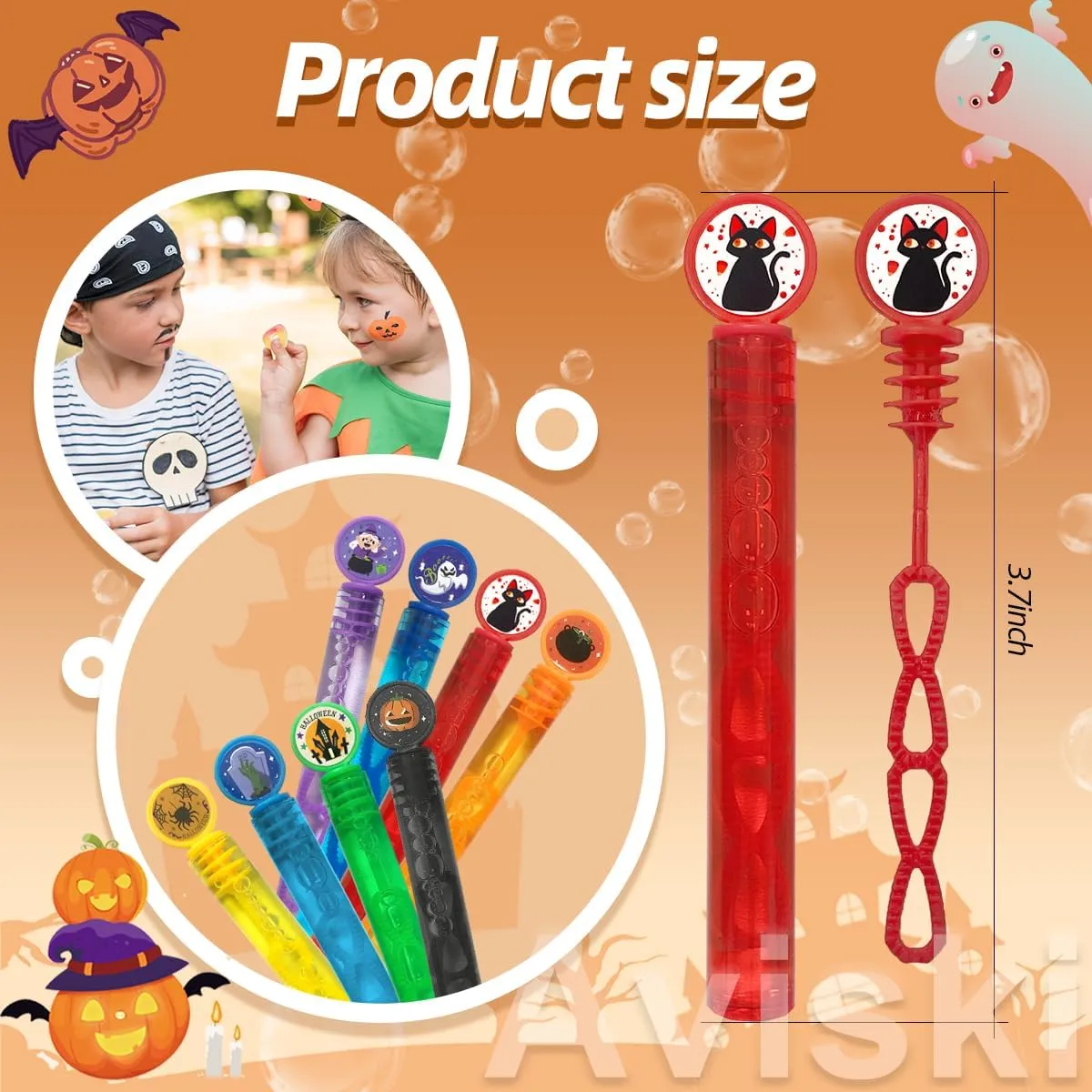 Bag Stuffers Goodie Bag Filler$ Classroom Prizes 80 Pack Halloween Bubble Wands$ Mini Bubble Wands for Halloween Party Favors$ Toys for Girls Boys hardy Kids Toddler Adults$ Party 