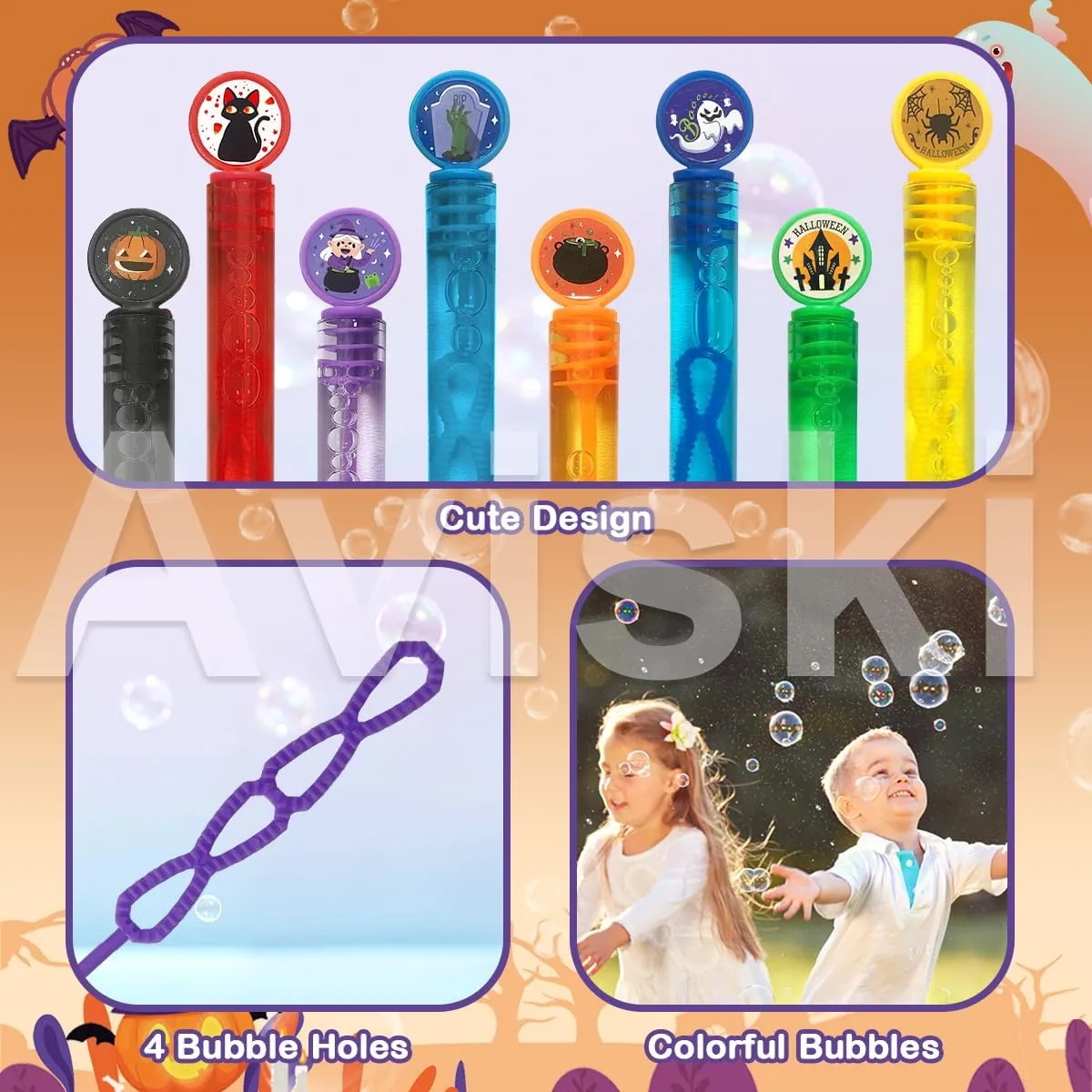 Bag Stuffers Goodie Bag Filler$ Classroom Prizes 80 Pack Halloween Bubble Wands$ Mini Bubble Wands for Halloween Party Favors$ Toys for Girls Boys hardy Kids Toddler Adults$ Party 