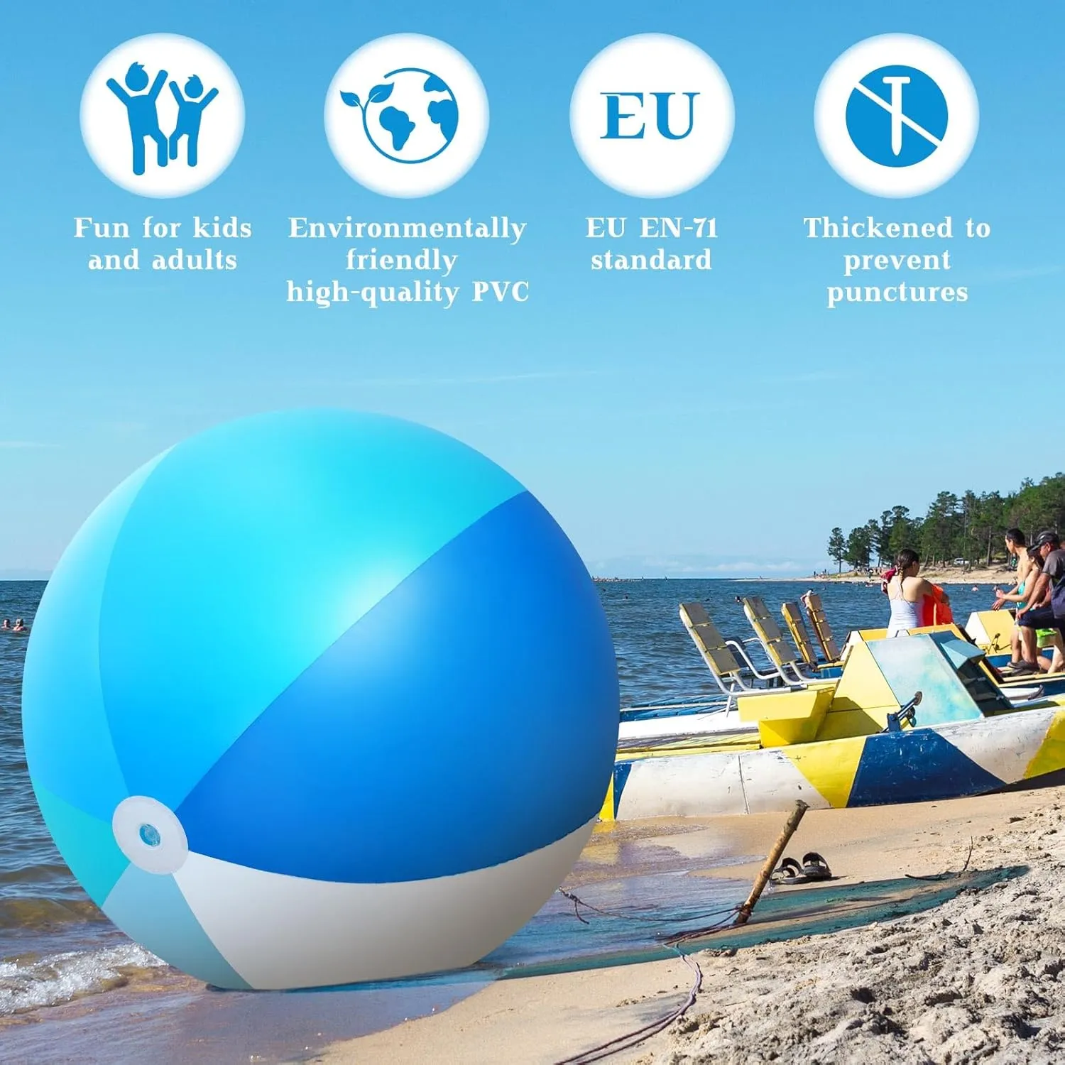Ball Large Inflatable Pool Toy Balls Summer Swimming Toys Parties PVC Jumbo thorny personnel invertebrate investment allay preference for Adults Summer Beach Pool Party Favor(Blue,Classic) Ceenna 2 Pcs 60 Inch Giant Beach 