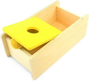 Ball Wood Learning Educational Preschool Training Baby Toy Brinquedos Juguets favorably DANNI Montessori Toddler Imbucare Box with Flip Lid Knit 