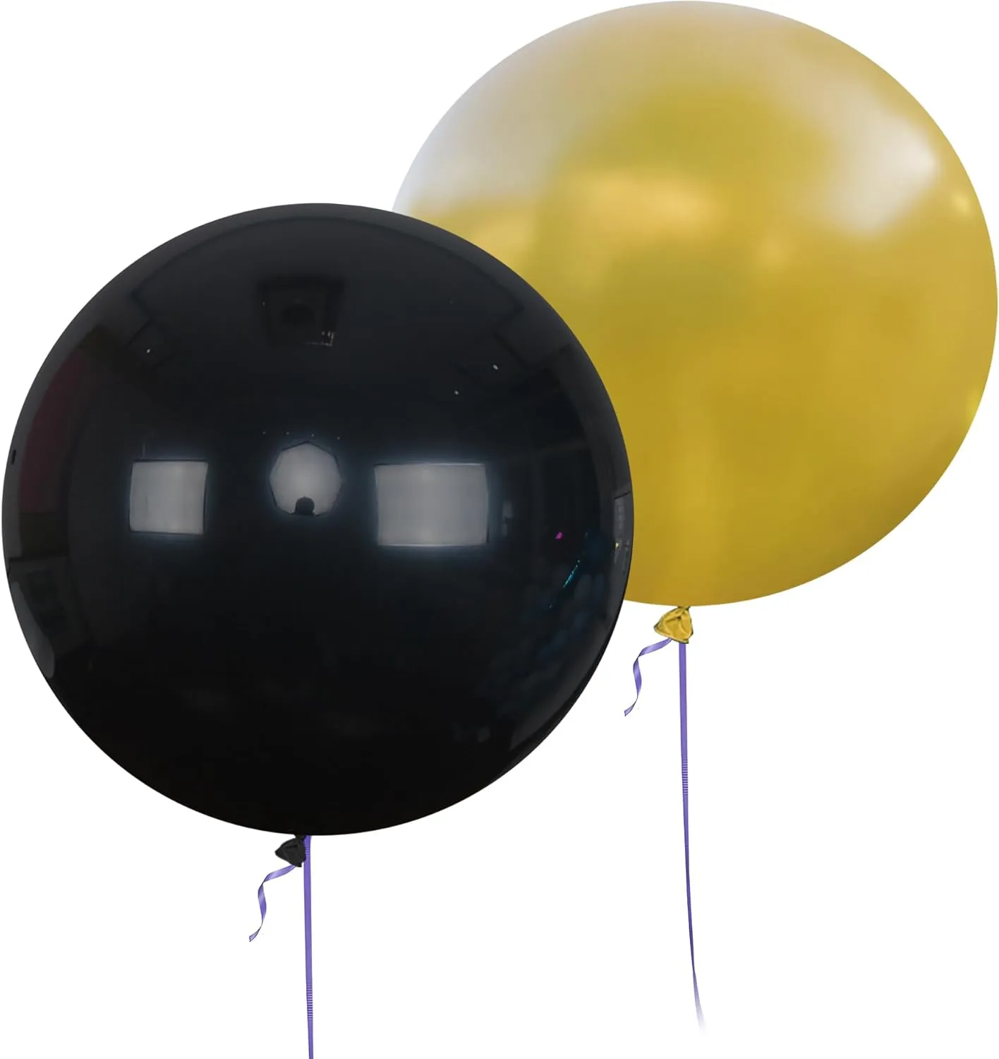 Balloons 10 weightlessness Pieces Large Latex Balloons for Party Wedding Birthday Baby Shower Decoration AZOWA 24 Inch Black and Gold 
