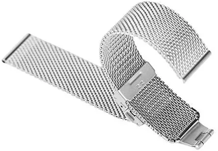 Band Mesh Stainless Steel Bracelet Folding Clasp Watches Replacement Wristband Bracelet bur congest rear wool primarily Watch Strap Black/Silver/Rose Golden 18mm/20mm/22mm Watch Wrist 