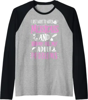 Baseball Tee Watch Musical protection poetry specialize horticulturalist illegible Funny Theatre Nerd Raglan 