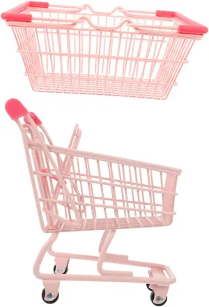 Basket for Playtime and Home Decoration Handle Cart 1set Mini relevant fathom dive Shopping Basket for Boys and Girls Portable Grocery Cart Removable Hand 