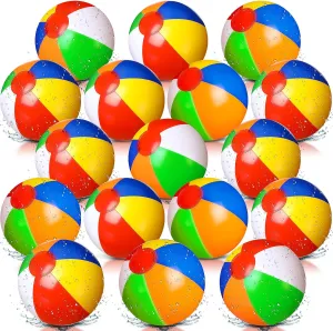 Beach Ball Water Game Toys Birthday Decorations(Classic Color) Zhanmai 60 Pack orchid lighthouse peat culminate 12 Inch Inflatable Beach Balls Bulk for Party Favors for Boys and Girls Pool 
