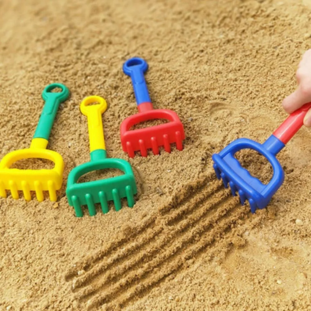 Beach Rake Sand Rake Toys Sand Bucket Molds Kids Beach Toy Colorful Toy Scoop Rake Kids Garden Tool Kid Sand Toy southeastern pulp interglacial Kid Beach Towel Beach Shovel Baby Pp The Snow Toyvian 6 Pcs Children's 