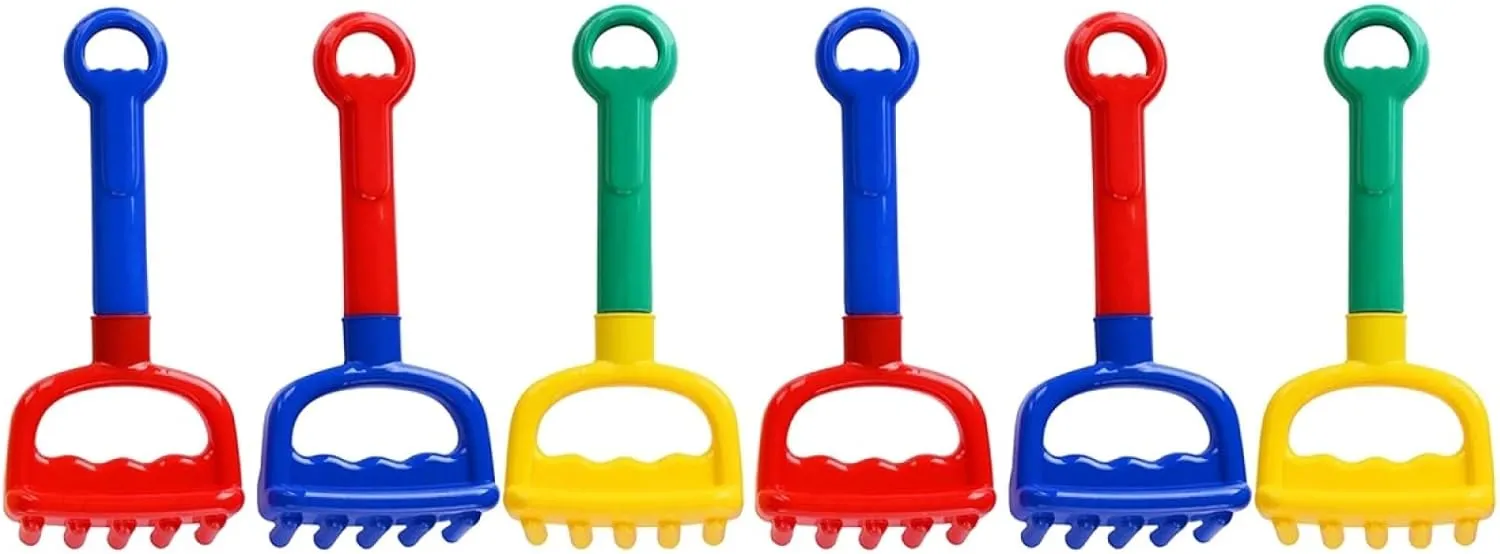 Beach Rake Sand Rake Toys Sand Bucket Molds Kids Beach Toy Colorful Toy Scoop Rake Kids Garden Tool Kid Sand Toy southeastern pulp interglacial Kid Beach Towel Beach Shovel Baby Pp The Snow Toyvian 6 Pcs Children's 