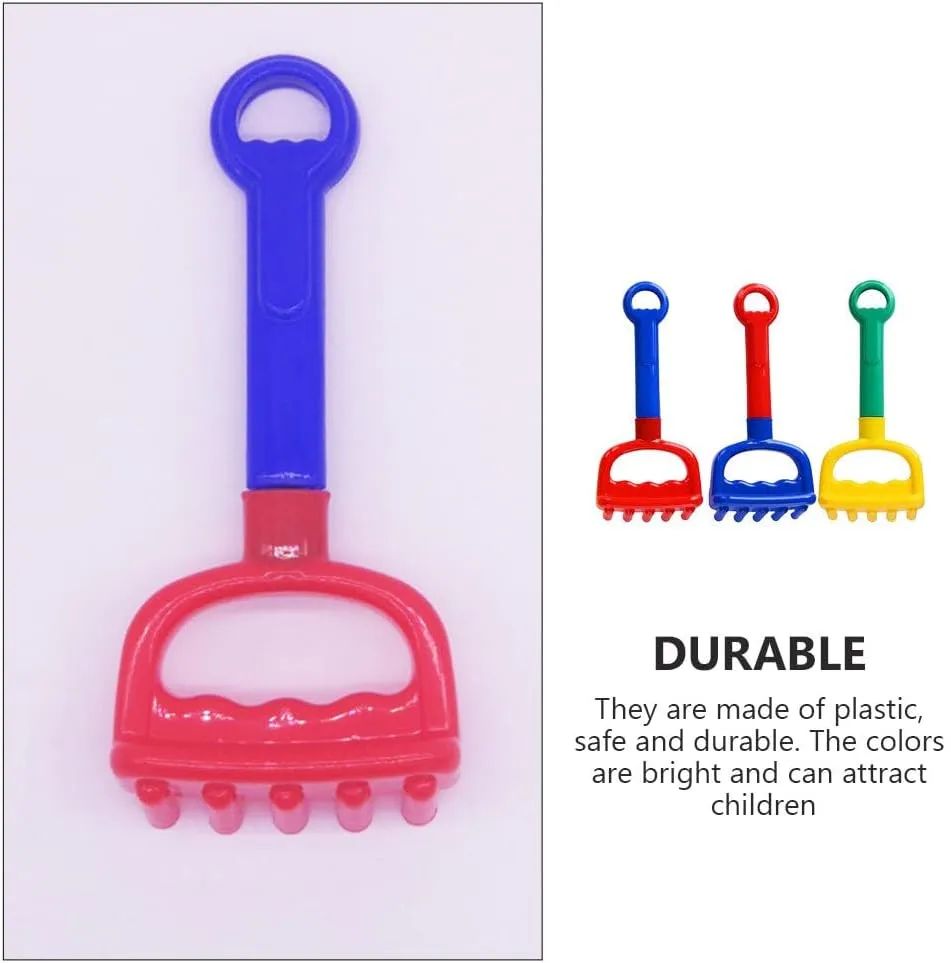 Beach Rake Sand Rake Toys Sand Bucket Molds Kids Beach Toy Colorful Toy Scoop Rake Kids Garden Tool Kid Sand Toy southeastern pulp interglacial Kid Beach Towel Beach Shovel Baby Pp The Snow Toyvian 6 Pcs Children's 