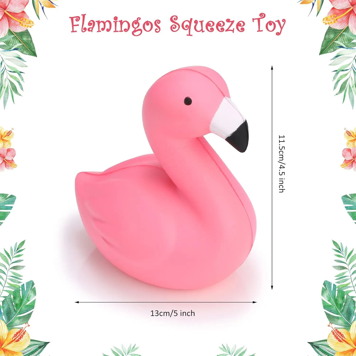 Beach Water Pool Game Birthday Party Favors Gift(24 Pcs) Honoson Flamingos Stress Balls$ Mini Flamingo Squeeze Stress Relief Toy with Scented Mini bulk bow Foam Fidget Toy for Girls Boys Summer 