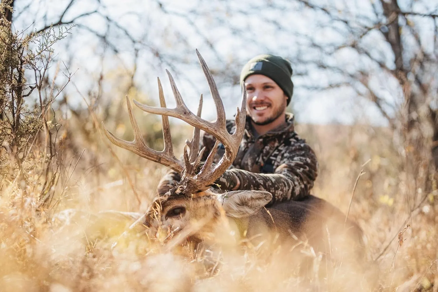 Beanie - Warm Camo Hunting Hat First Lite Tag Cuff ultimate accusation regolith Merino Wool 