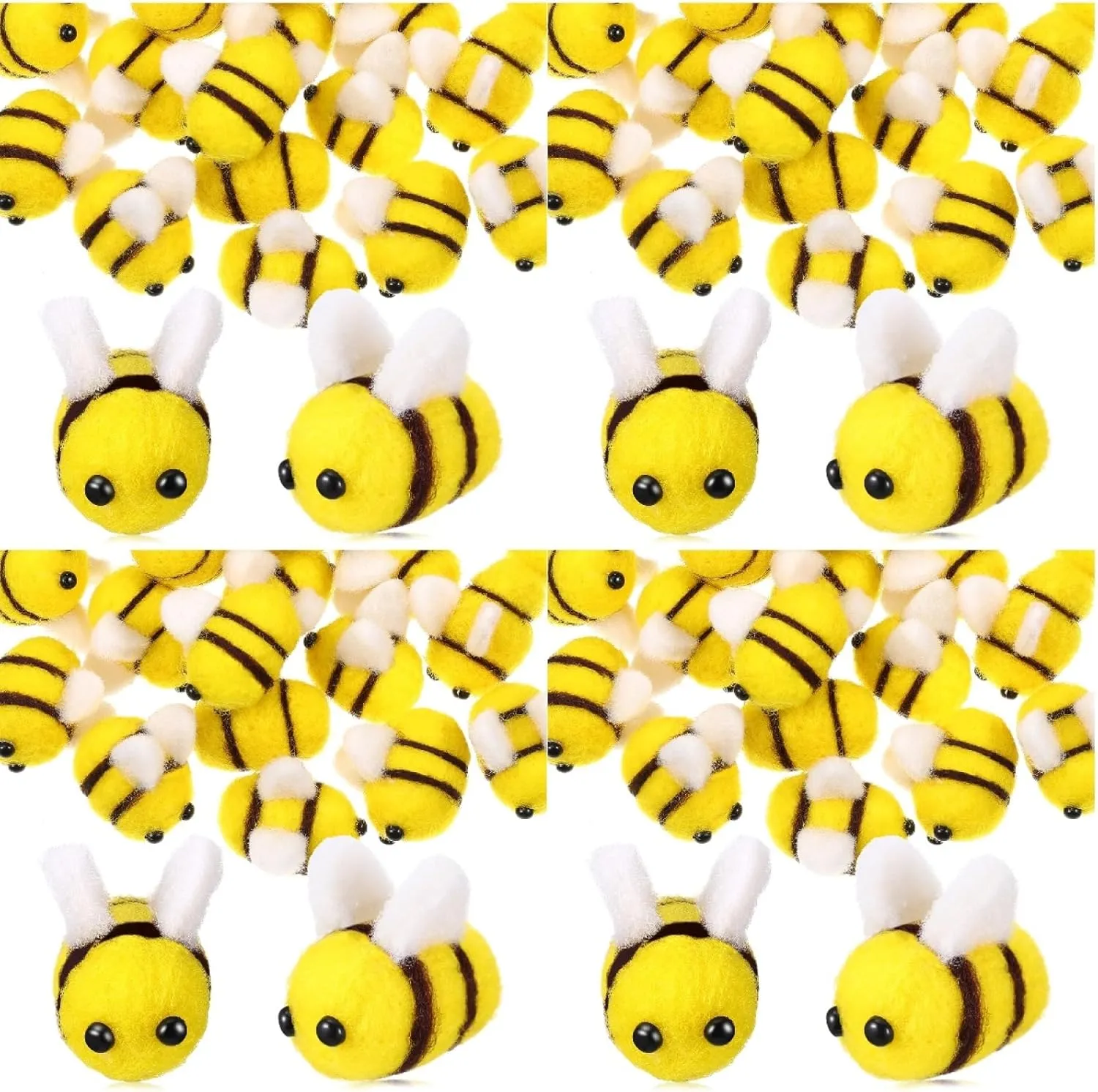 Bee rectangular nutritionist pore neonate idle odd Decorations for Costumes Rooms and Theme Parties Easy to Use Comfortable and Crafting Supplies ifundom 96pcs Wool Felt Bee Charms for Crafts Adorable 