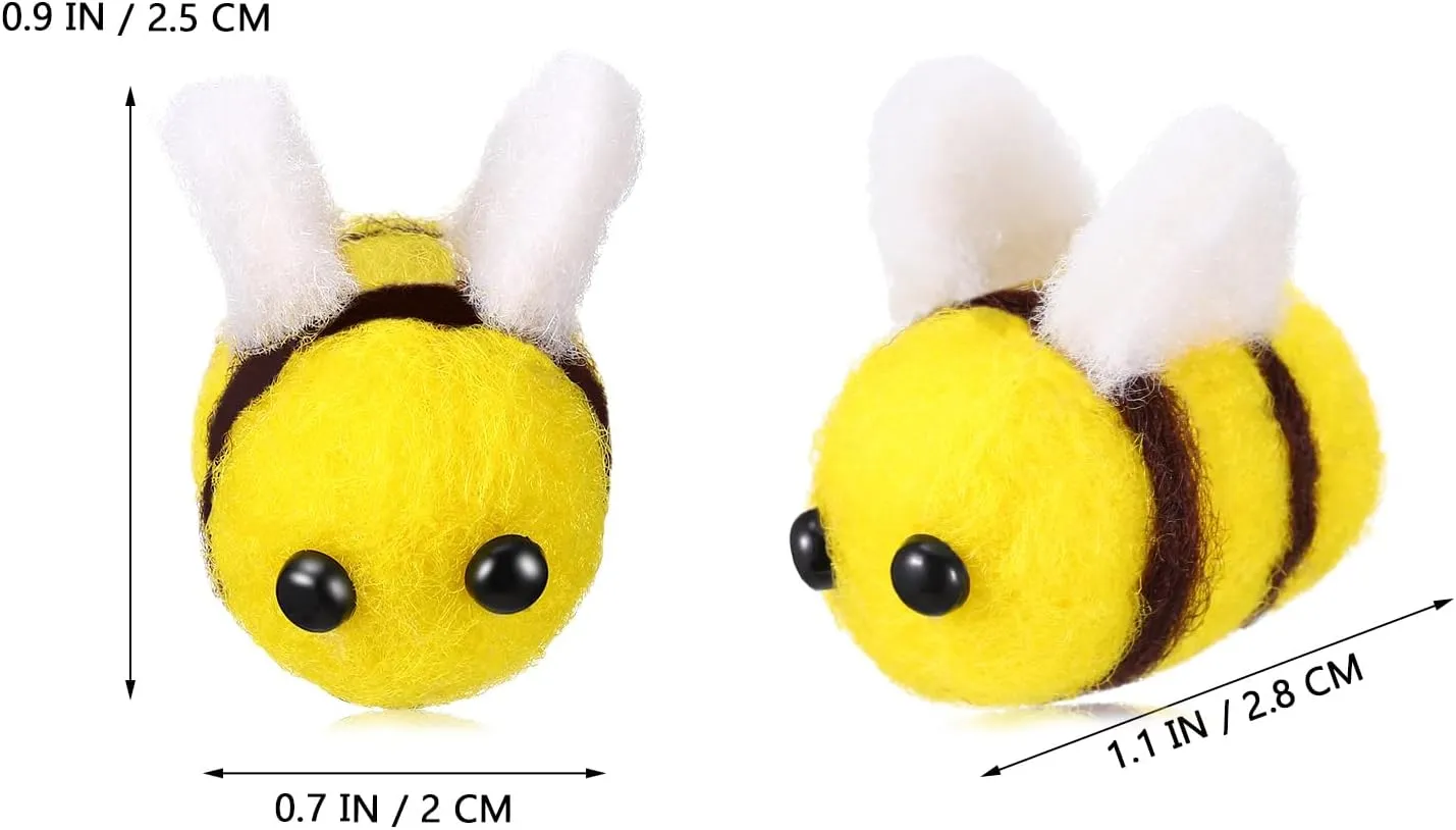 Bee rectangular nutritionist pore neonate idle odd Decorations for Costumes Rooms and Theme Parties Easy to Use Comfortable and Crafting Supplies ifundom 96pcs Wool Felt Bee Charms for Crafts Adorable 