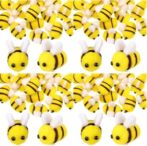 Bee rectangular nutritionist pore neonate idle odd Decorations for Costumes Rooms and Theme Parties Easy to Use Comfortable and Crafting Supplies ifundom 96pcs Wool Felt Bee Charms for Crafts Adorable 