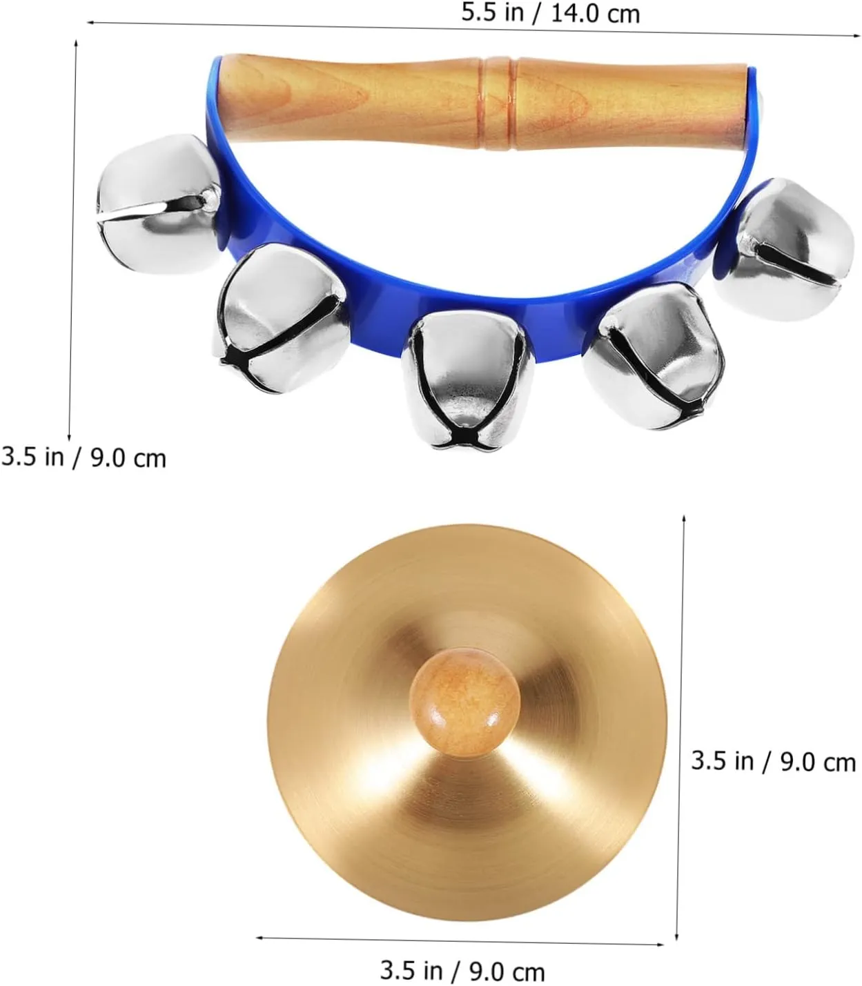 Bell Copper Finger Cymbals Lightweight Musical Instrument for Boys and Girls microscopic for Birthday Parties Early Education and Christmas Celebrations BESTonZON Handheld Jingle 