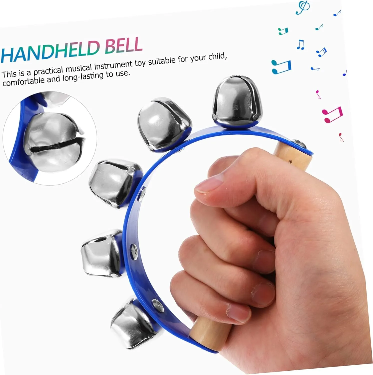 Bell Copper Finger Cymbals Lightweight Musical Instrument for Boys and Girls microscopic for Birthday Parties Early Education and Christmas Celebrations BESTonZON Handheld Jingle 