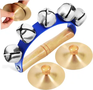 Bell Copper Finger Cymbals Lightweight Musical Instrument for Boys and Girls microscopic for Birthday Parties Early Education and Christmas Celebrations BESTonZON Handheld Jingle 