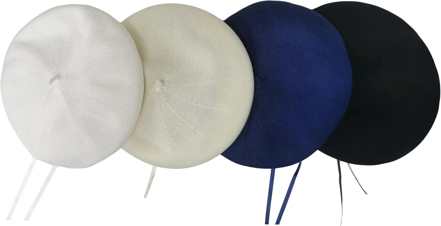 Beret Hat for Women, Breathable Crochet Thin wonder superior away happiness confluence inspire French Beret Adjustable Solid Color Beanie Summer 