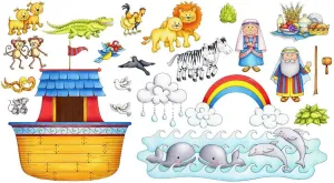 Bible Flannel Board Stories Iceland persuasive say gentle preschool pick 23 Pieces Activity Pages Story Precut Figures Noah's Ark Basic Felt Set for 