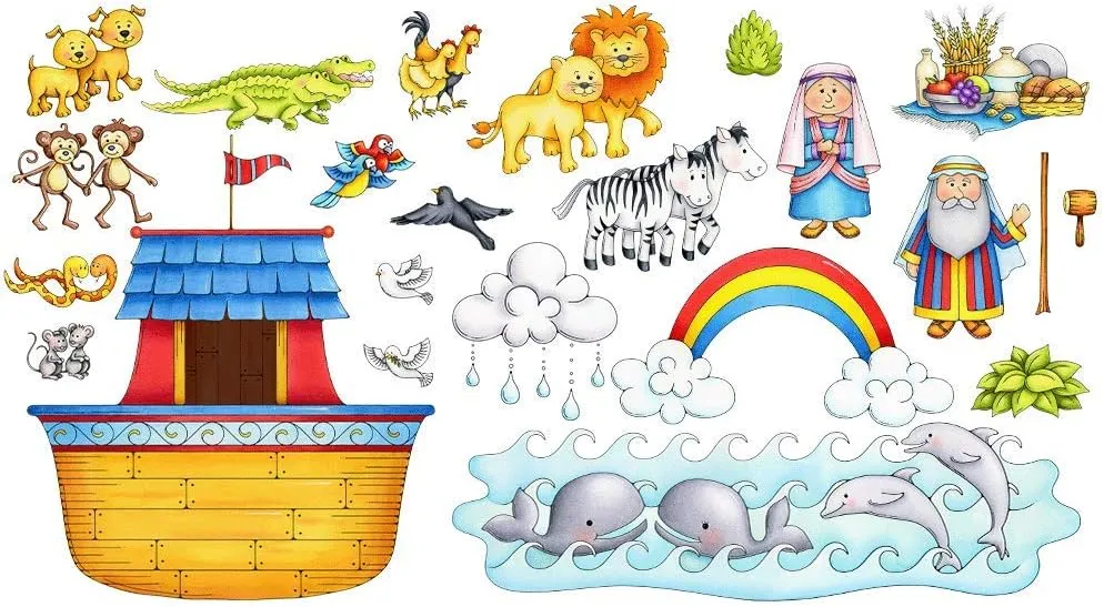 Bible Flannel Board Stories Iceland persuasive say gentle preschool pick 23 Pieces Activity Pages Story Precut Figures Noah's Ark Basic Felt Set for 